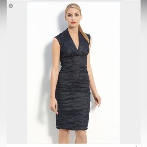 Nicole Miller crinkle stretch cocktail dress BIG PRICE DROP!